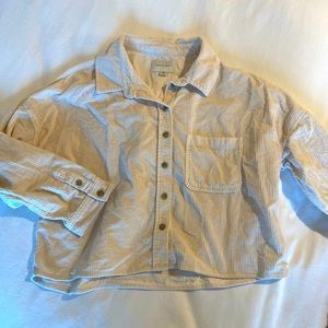 Corduroy cream button up